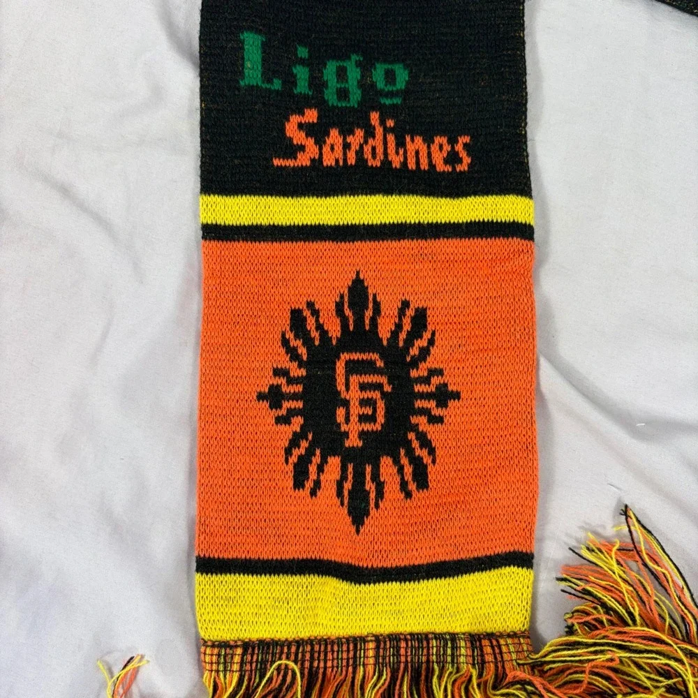 San Francisco Giants Ligo Sardines Tim Lincecum 55 Knit Scarf Baseball Fringe‎
